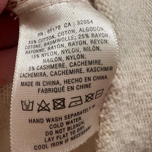 Anthropologie field flower short sleeve sweater beige tan yellow medium zip back - Picture 10 of 12